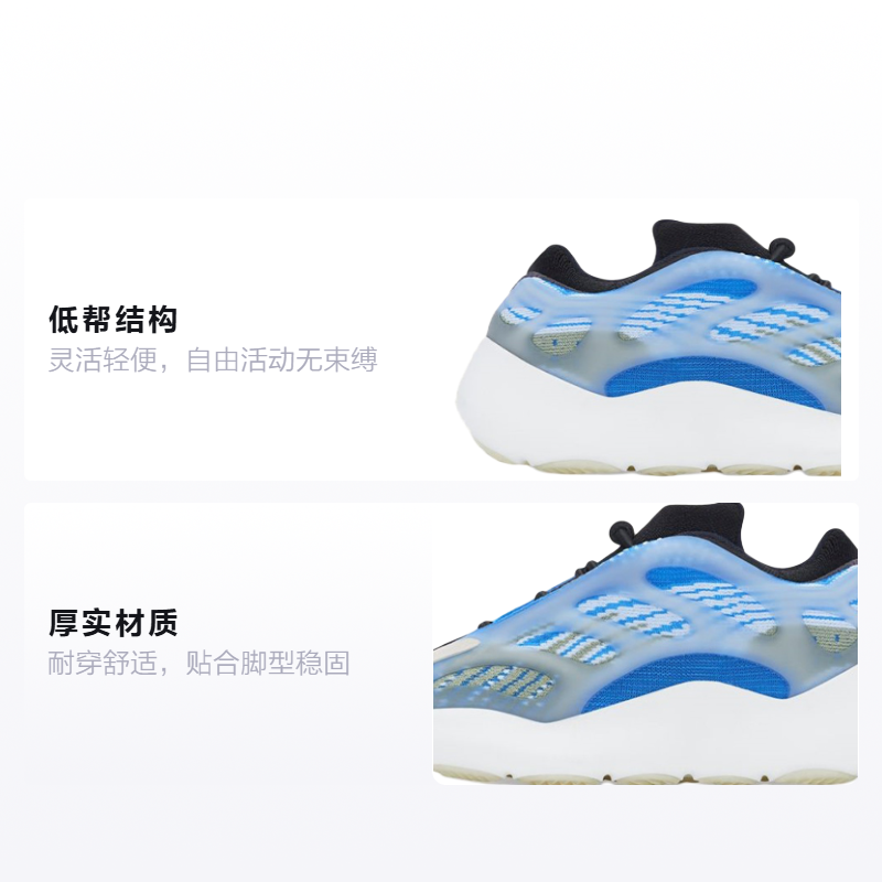 Детские кроссовки adidas originals Yeezy boost 700 V3 (синие) — Синий — фото 2