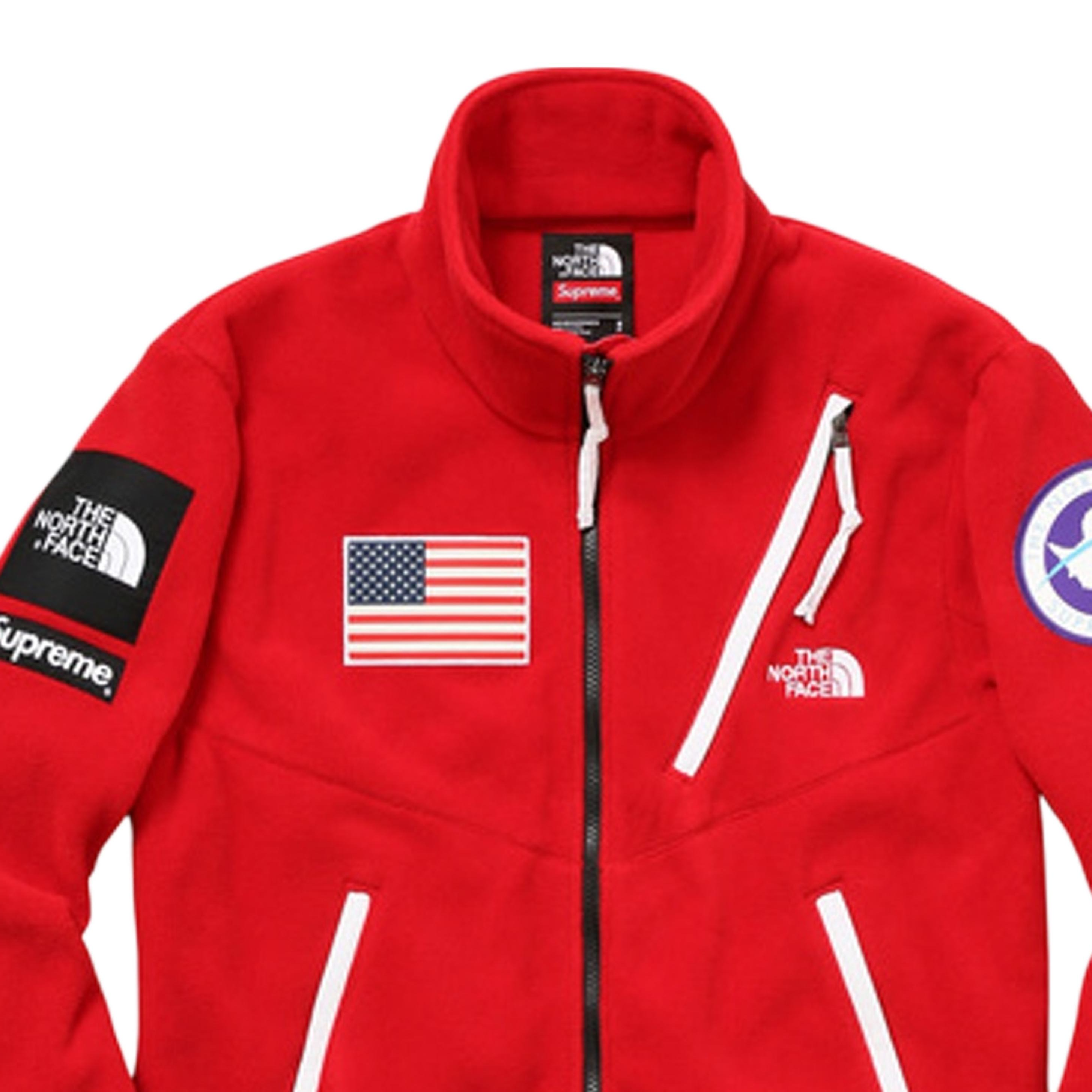 Куртка Supreme × /THE NORTH FACE SS17 Trans Antarctica Expedition Fleece Jacket Red (красная) — фото 4