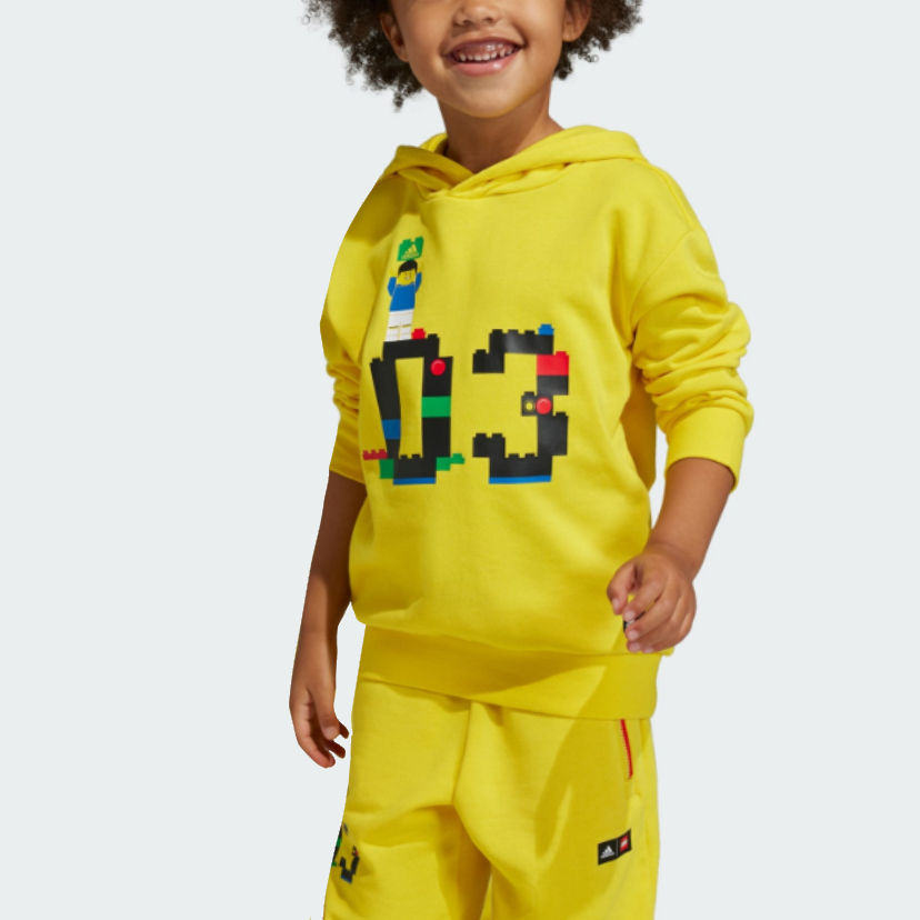 Детское худи adidas x LEGO (желтое) — фото 3