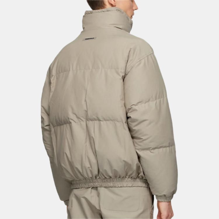 Куртка Fear of God Essentials FW20 Puffer Jacket Moss Logo (зеленая) — фото 3