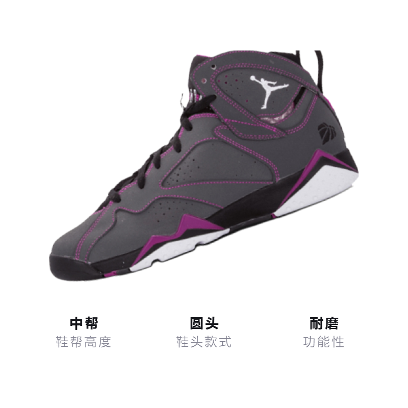 Унисекс кроссовки Jordan JordanAir Jordan 7 Retro Valentine Day GS 2015 (серые) — фото 3