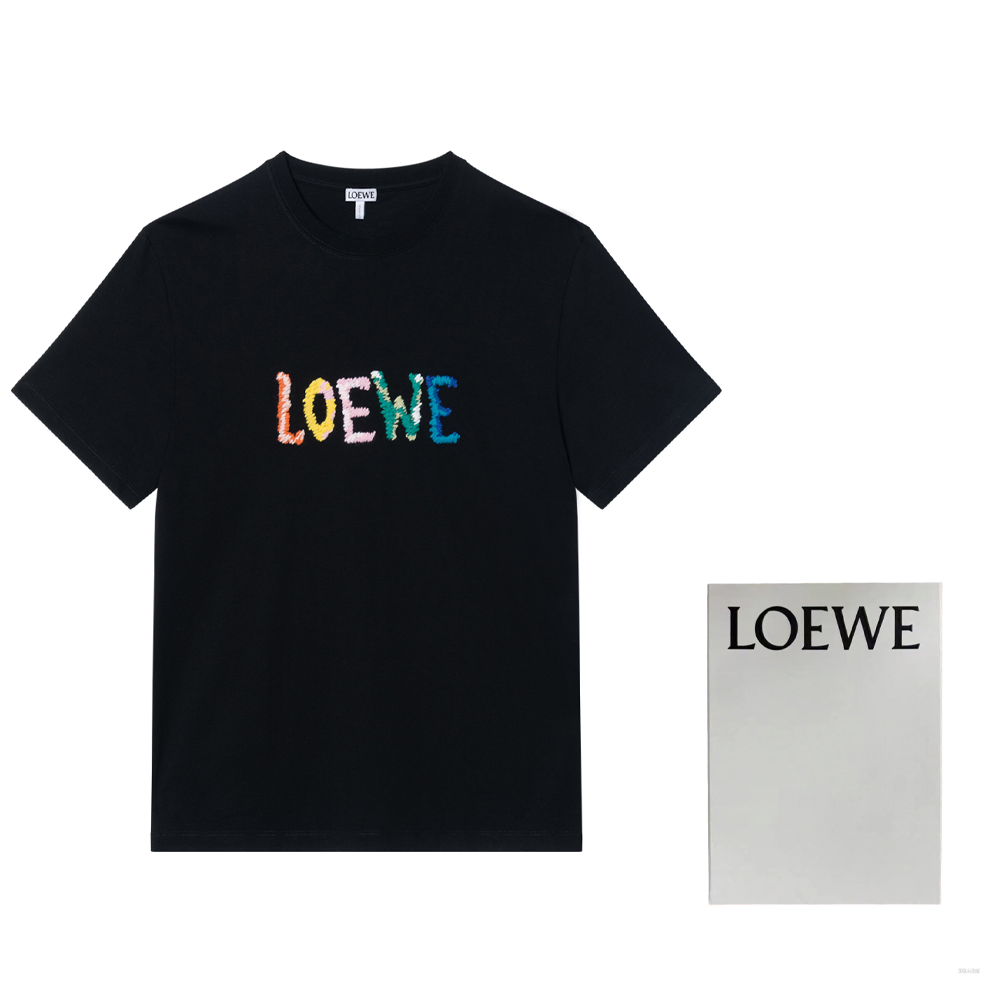 Мужская футболка LOEWE FW24 (черная) — фото 9