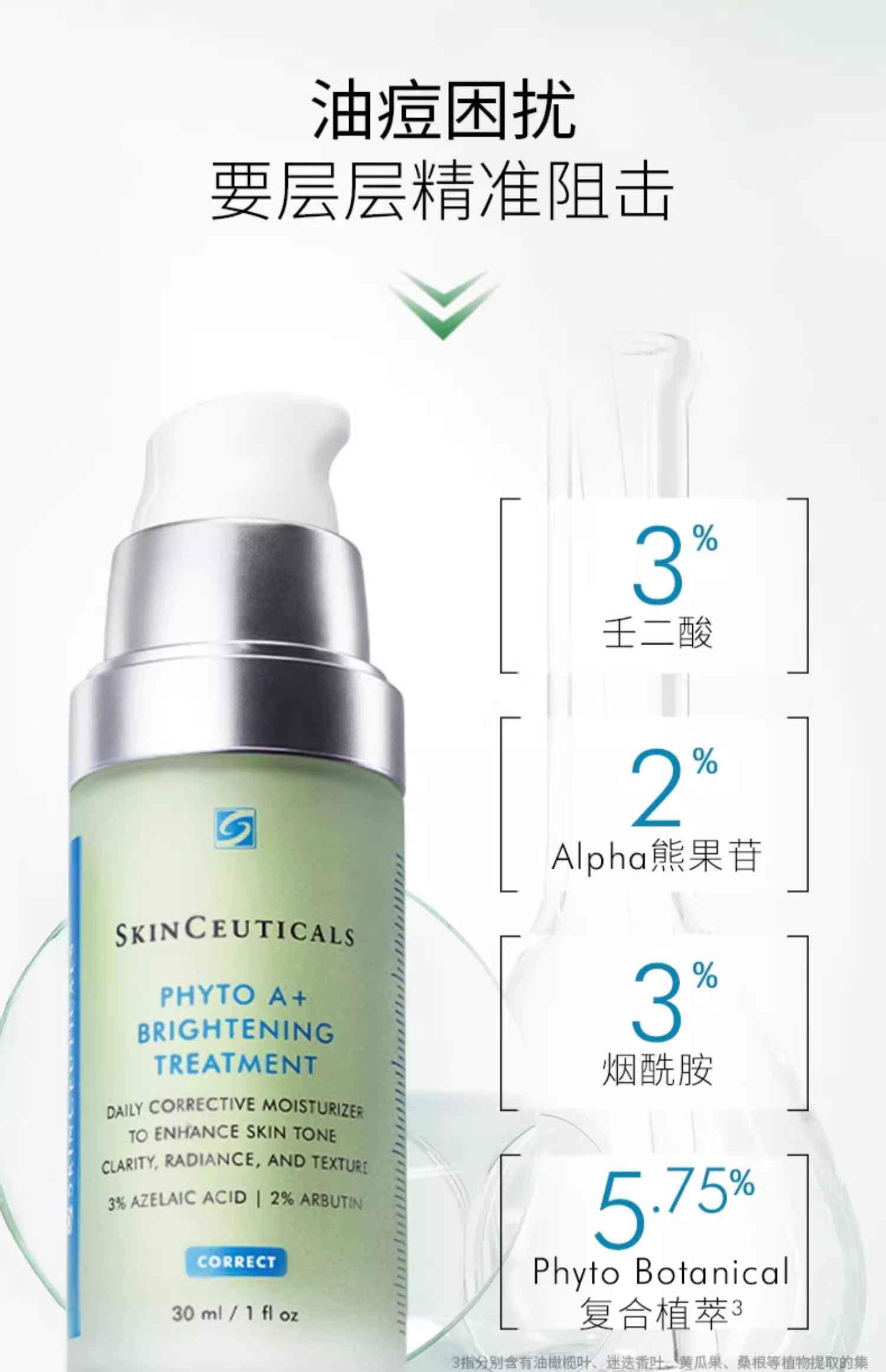 【香港直郵】 美國 SKINCEUTICALS 修麗可 修麗可 Phyto Corrective Gel 植萃色修精華乳 30ml 改善泛紅 舒緩敏感 淡化痘印