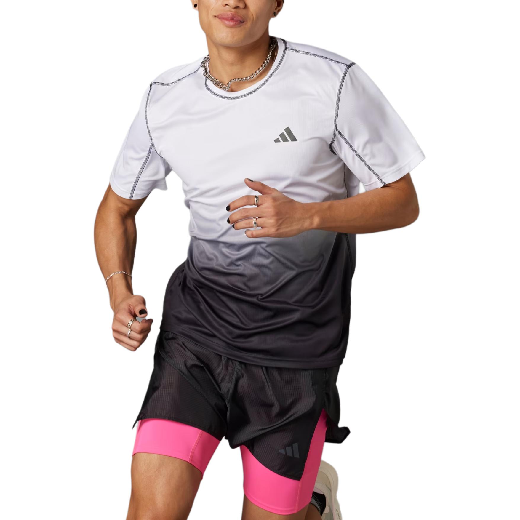 Adidas Running T Shirt Men’s Black White