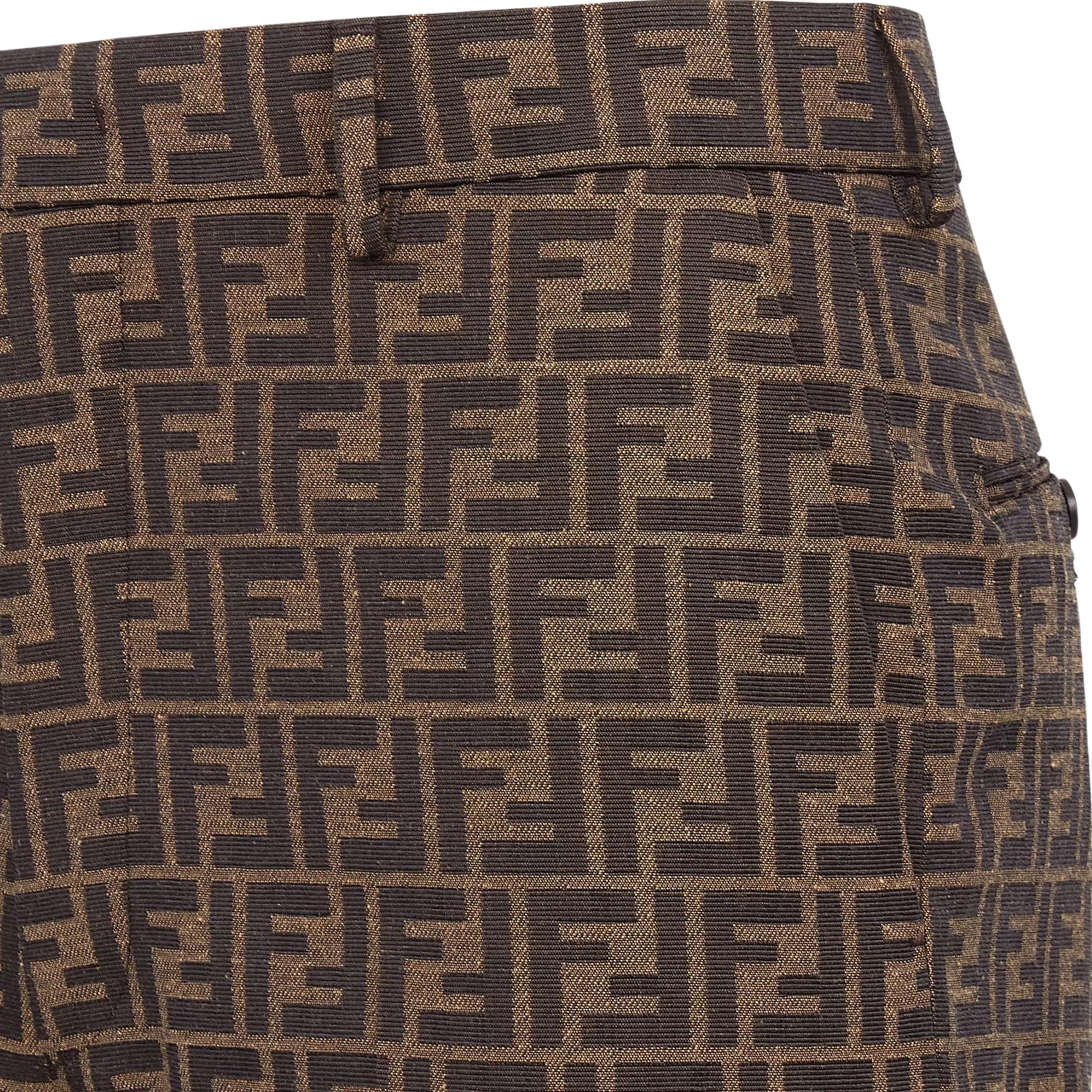 Мужские шорты Fendi FF (бежевый) — фото 3