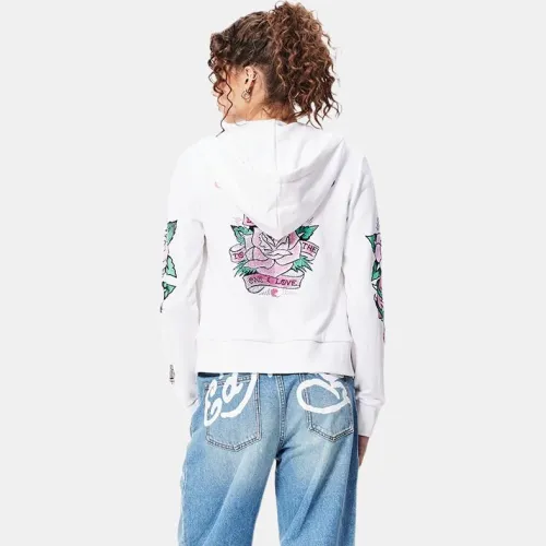 Ed Hardy Белый Женские Свитшоты
