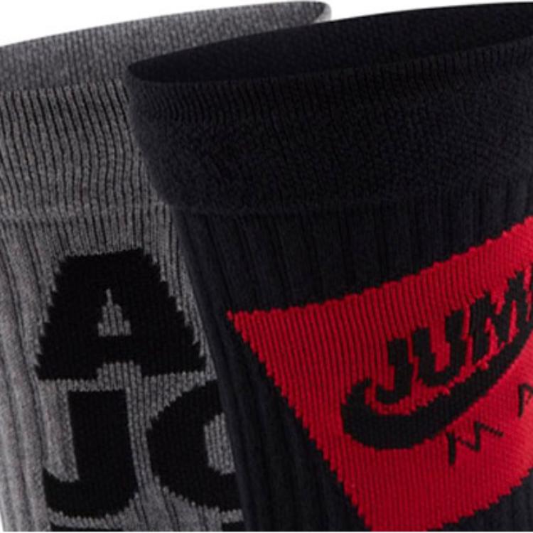 Jordan Crew Socks Unisex 2 Pack Multicolor