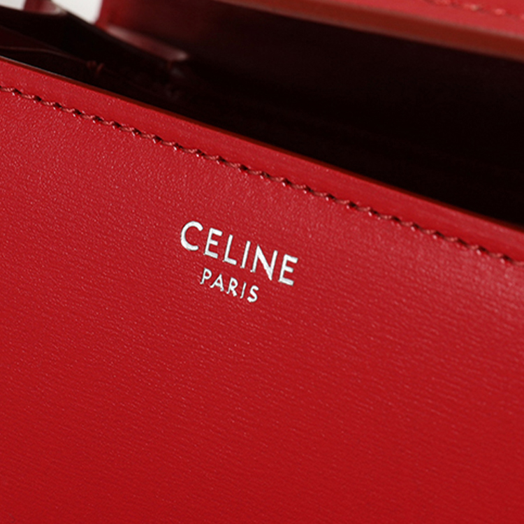 Женская сумка CELINE Classic Box (красная) — фото 5