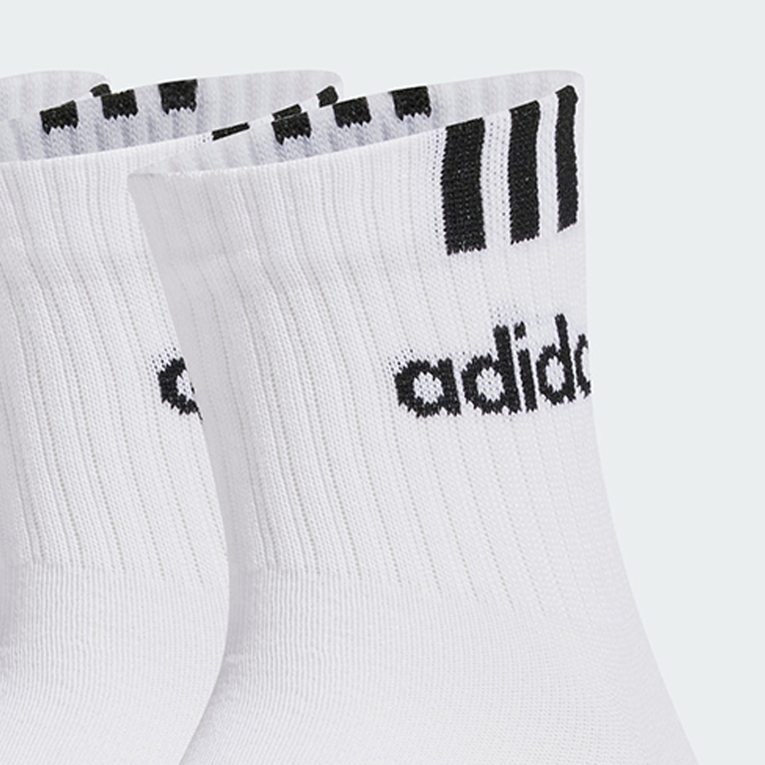 Adidas 3s Linear Crew Socks Unisex 3 Pack White