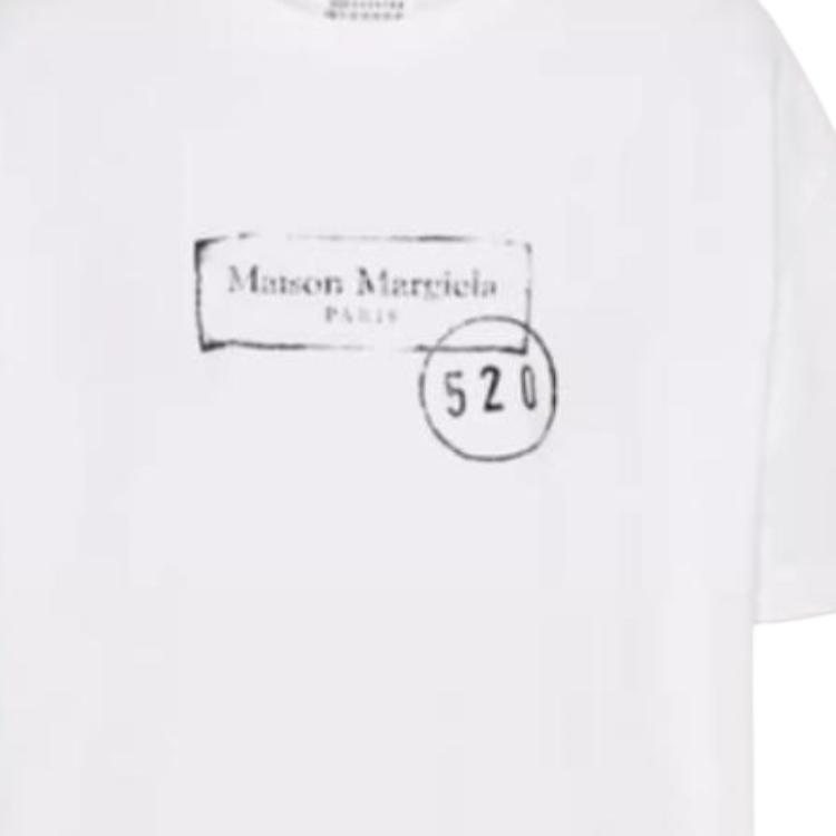 Футболка Maison Margiela SS25 520 Logo (белая) — фото 5