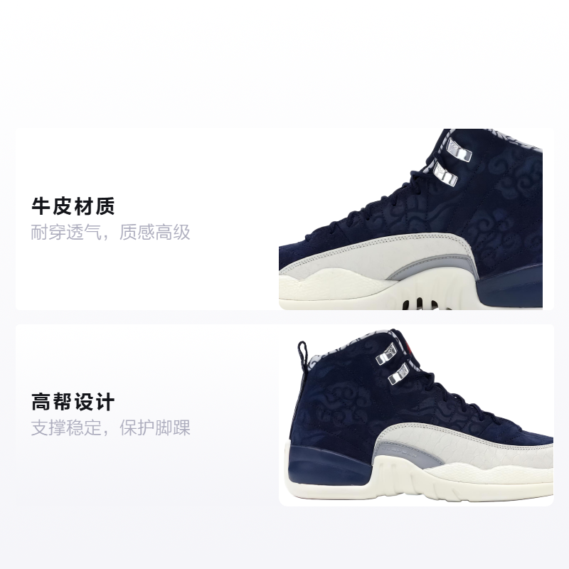 Кеды Jordan JordanAir Jordan 12 Retro International Flight (синие) — фото 2