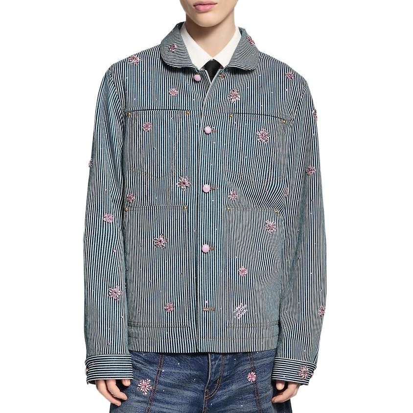 Мужская куртка Louis Vuitton LOUIS VUITTON x Nigo FW25 (синяя) — фото 3