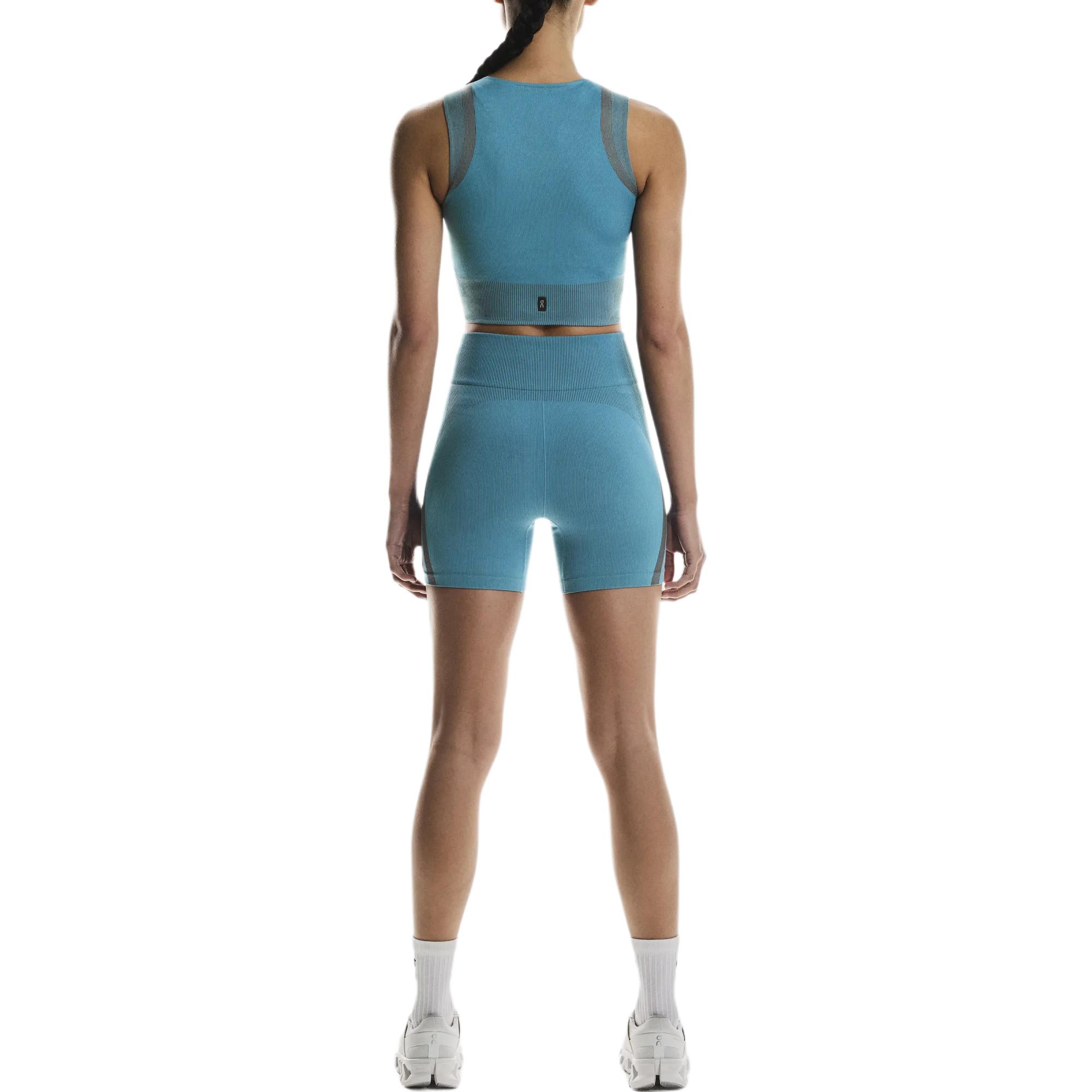 On Sports Shorts Women’s Nicaragua Blue/Lime Moderate Knitted Shorts