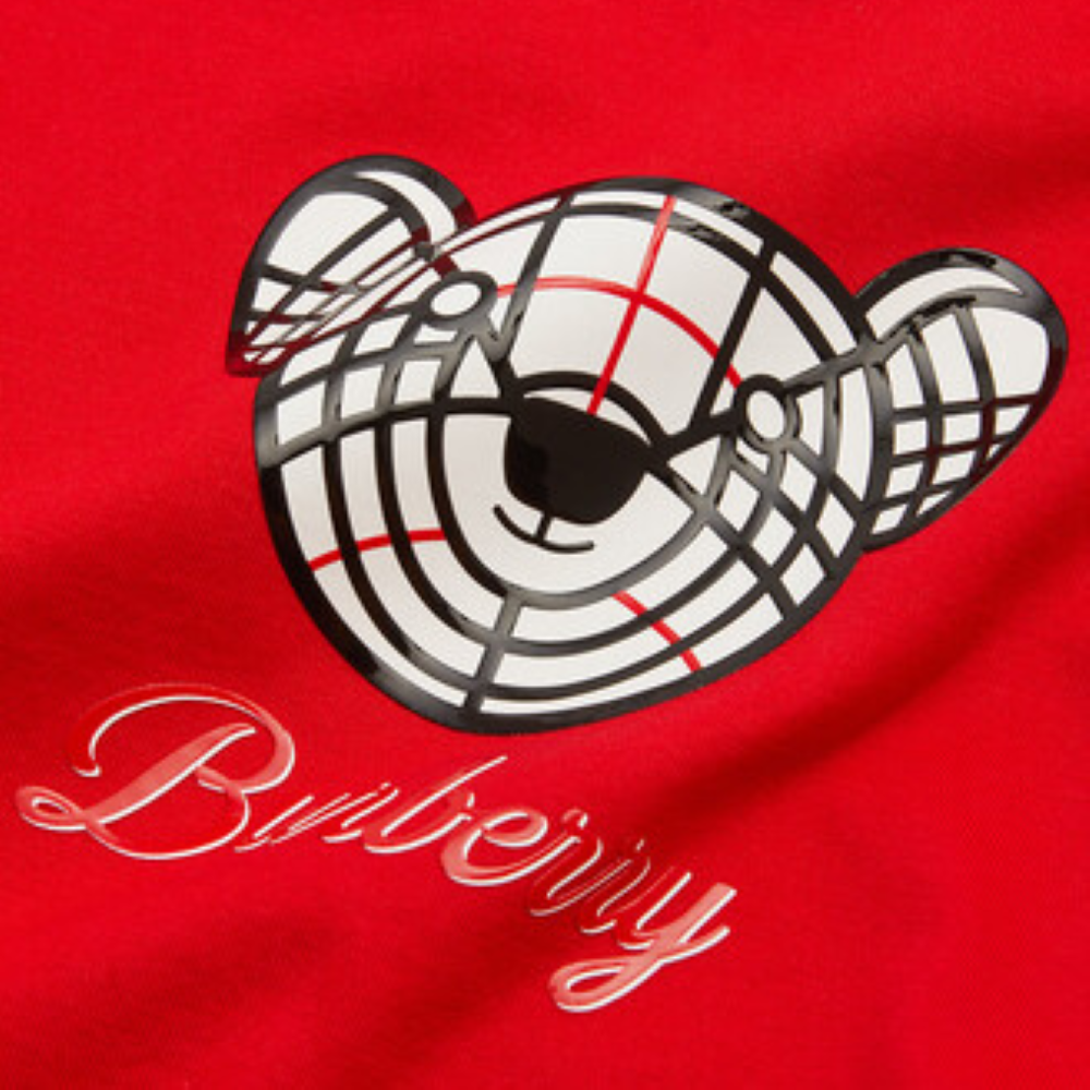 Женская футболка Burberry Teddy Bear (розовая) — фото 6