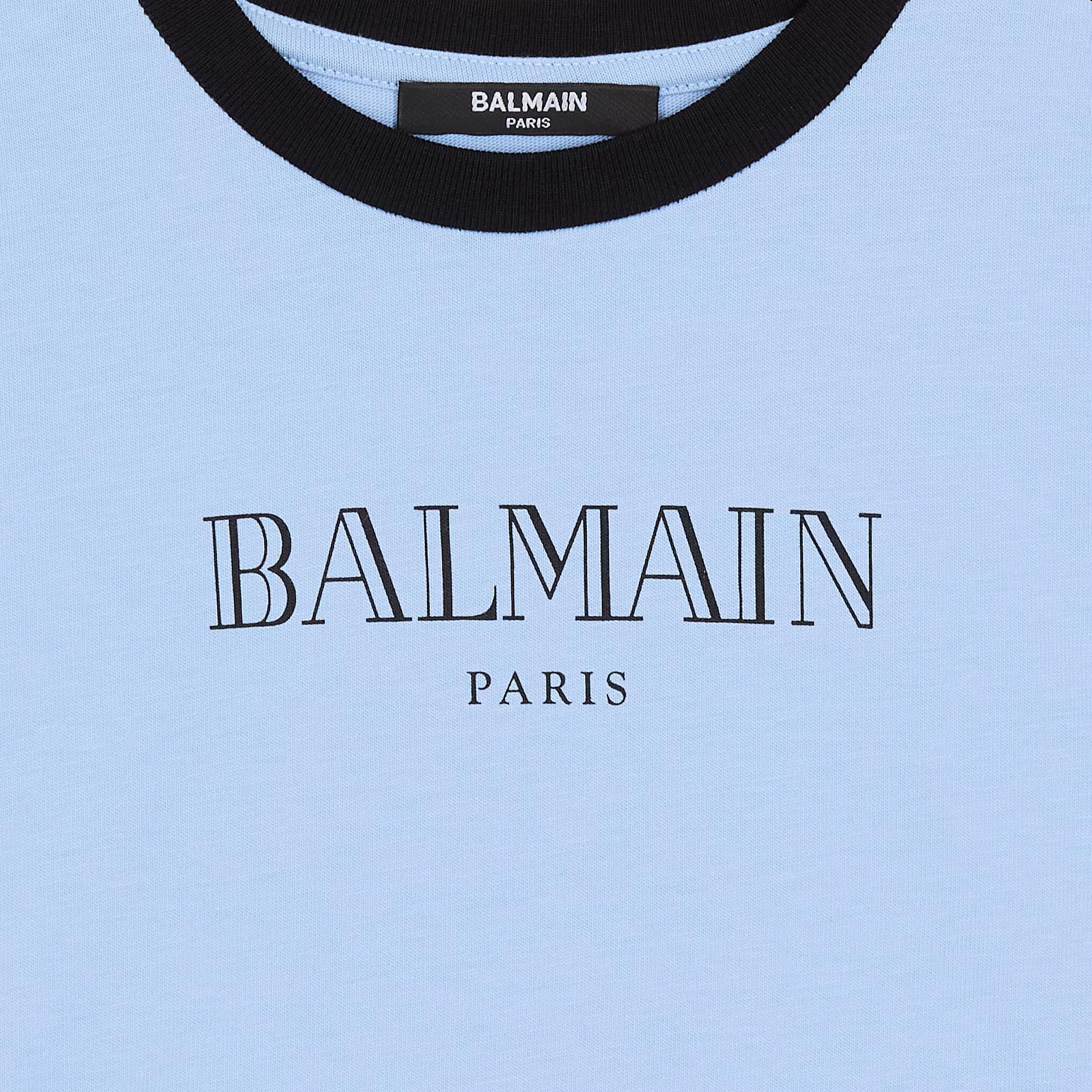 Мужская футболка BALMAIN (черная) — фото 3