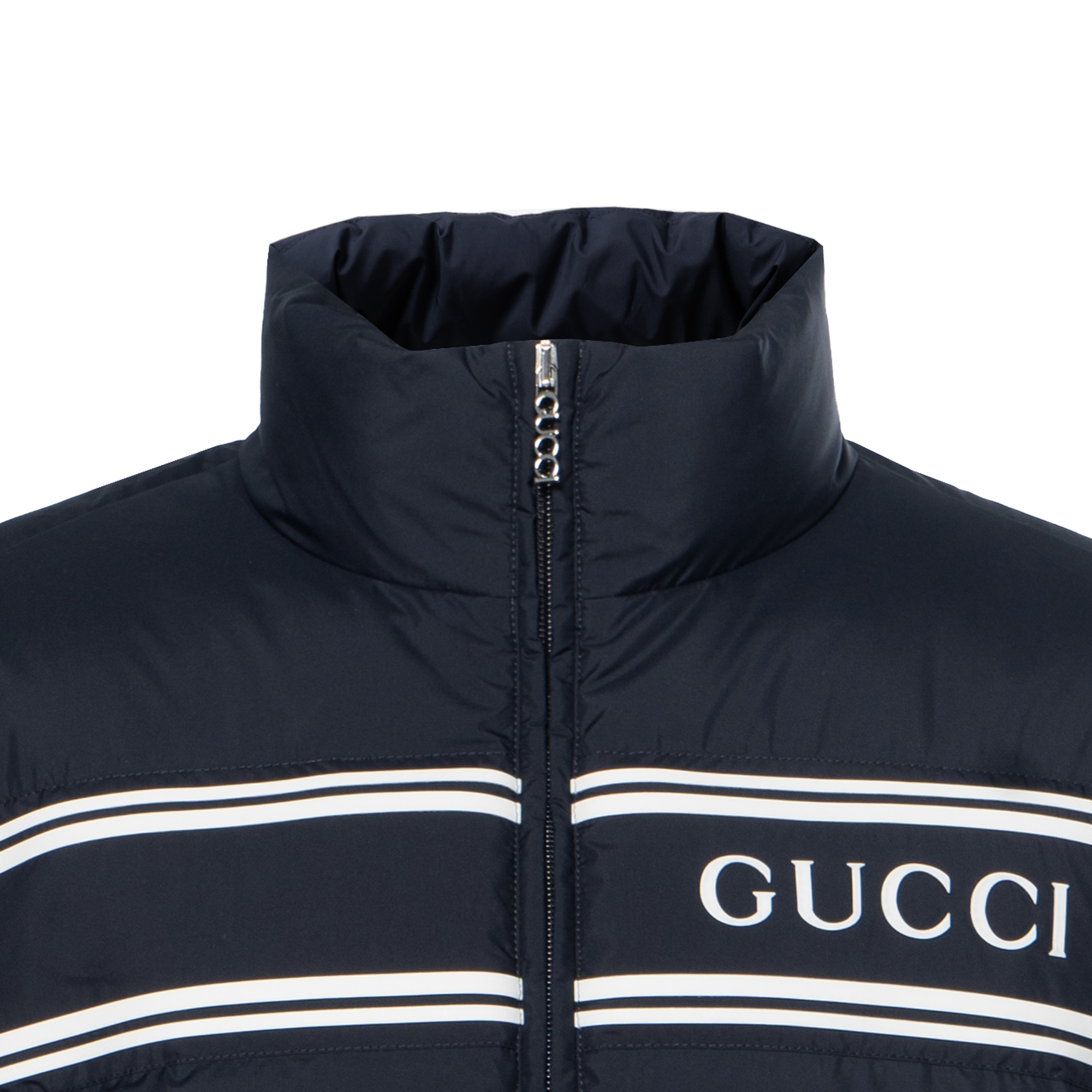 Мужская куртка Gucci Altitude Logo (темно-синяя) — фото 2