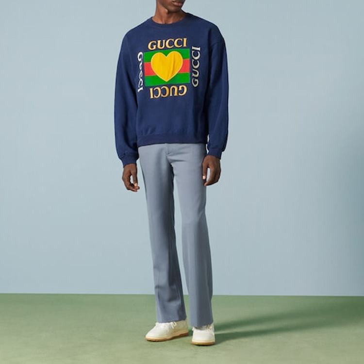 Мужской свитшот Gucci (синий) — фото 2