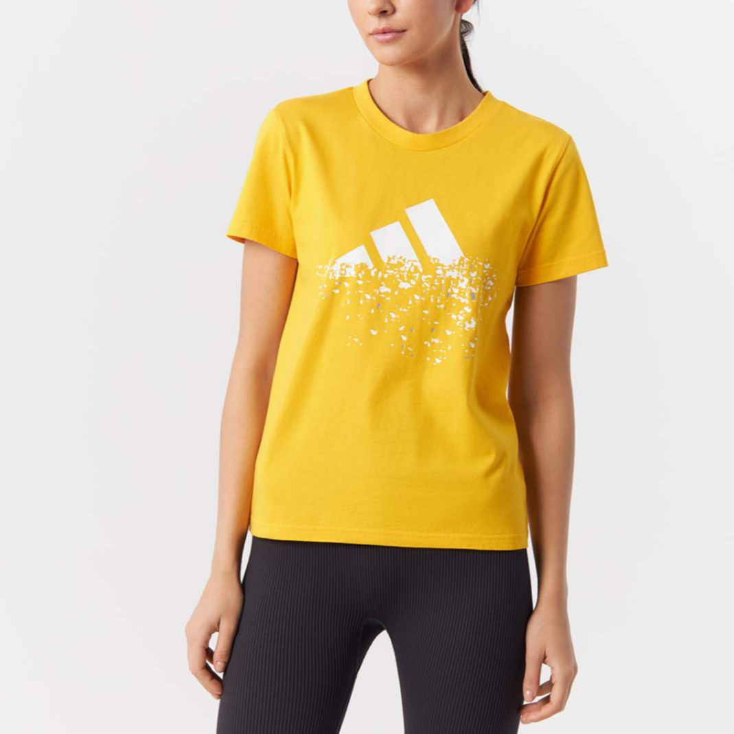 Женская футболка adidas Logo (желтая) — фото 3