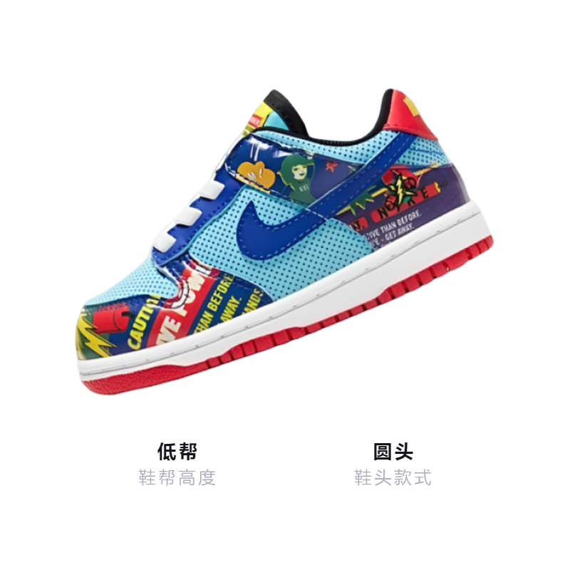Кроссовки Nike Dunk retro "firecracker"cny" (синий / красный) — фото 3