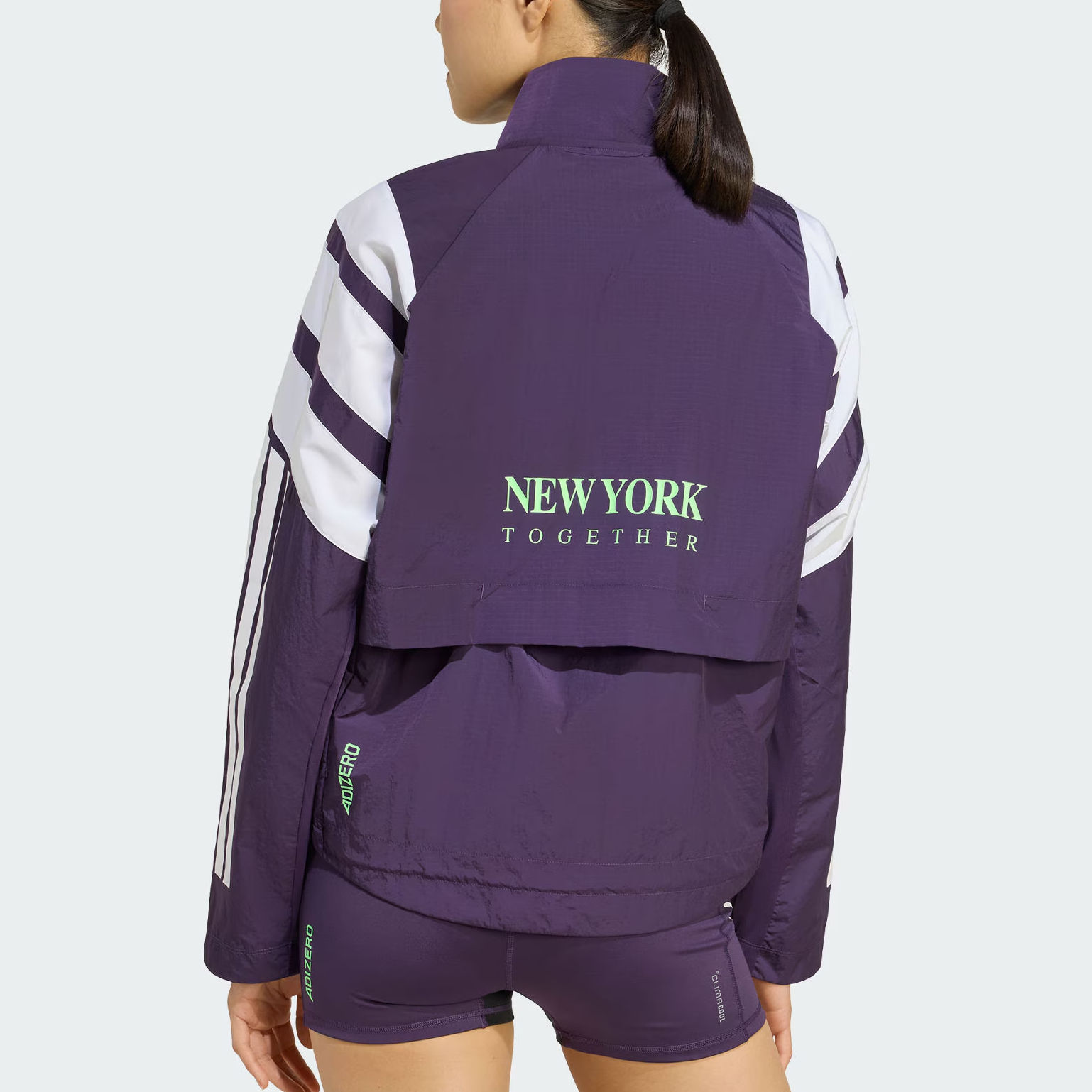 Adidas Adizero Running Jackets Women’s Aurora Plum Purple Hooded Moderate Other