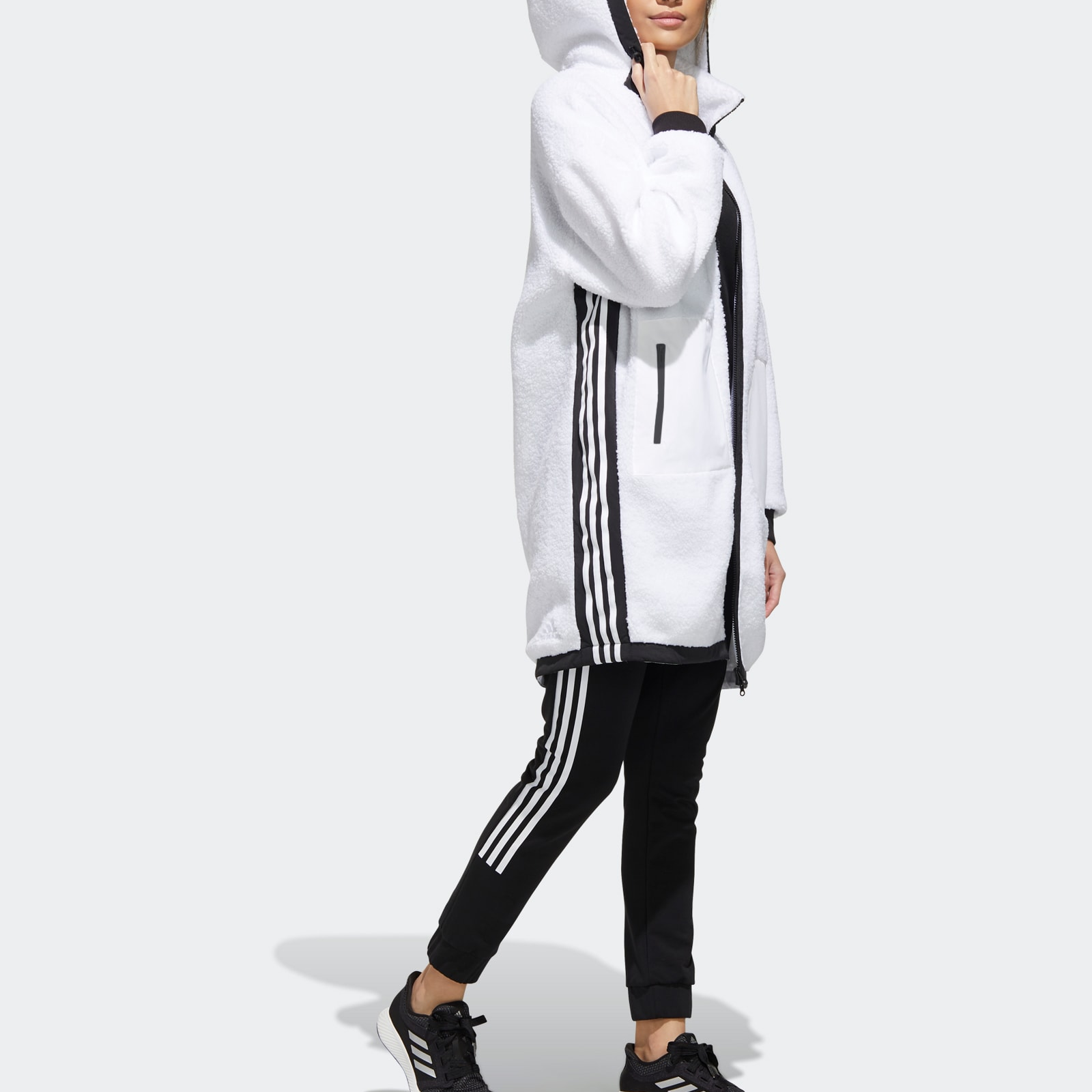 Женские куртка adidas URBAN BOA Long Jacket (белый) — фото 6