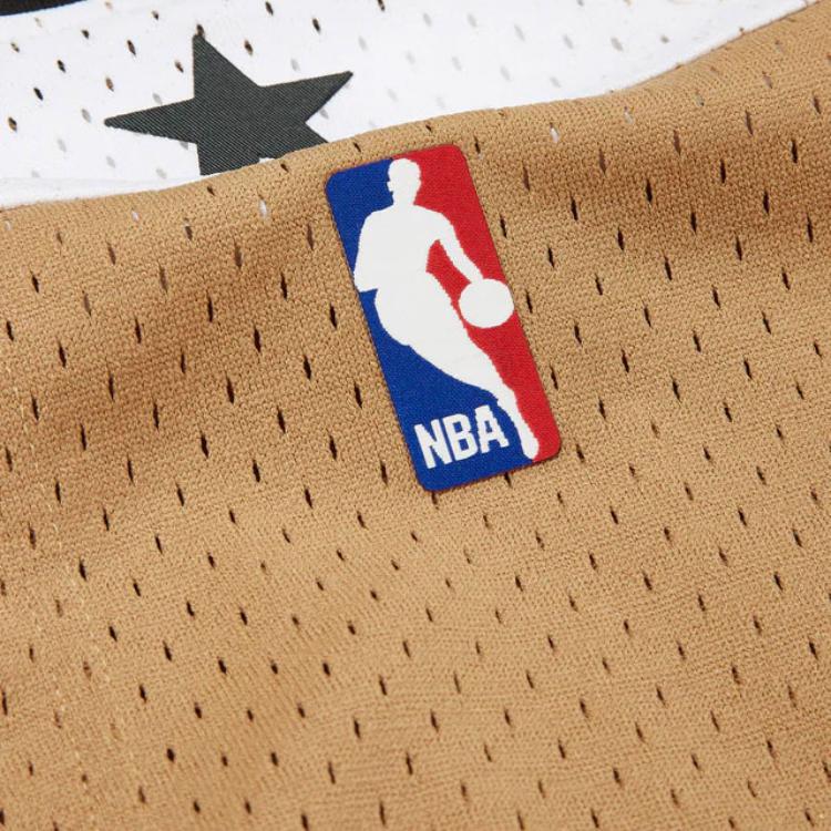 Mitchell Ness Basketball Jerseys Men’s Brown Moderate Straight Fit