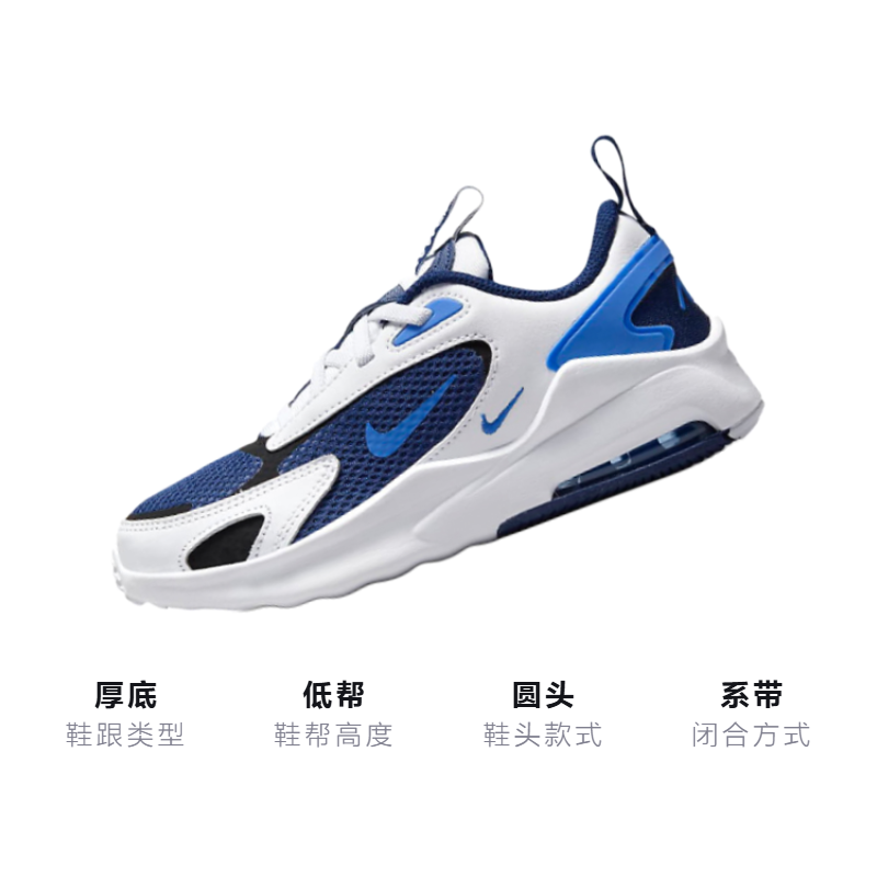 Детские кроссовки Nike Air Max Bolt (сине-черно-белые) — фото 2