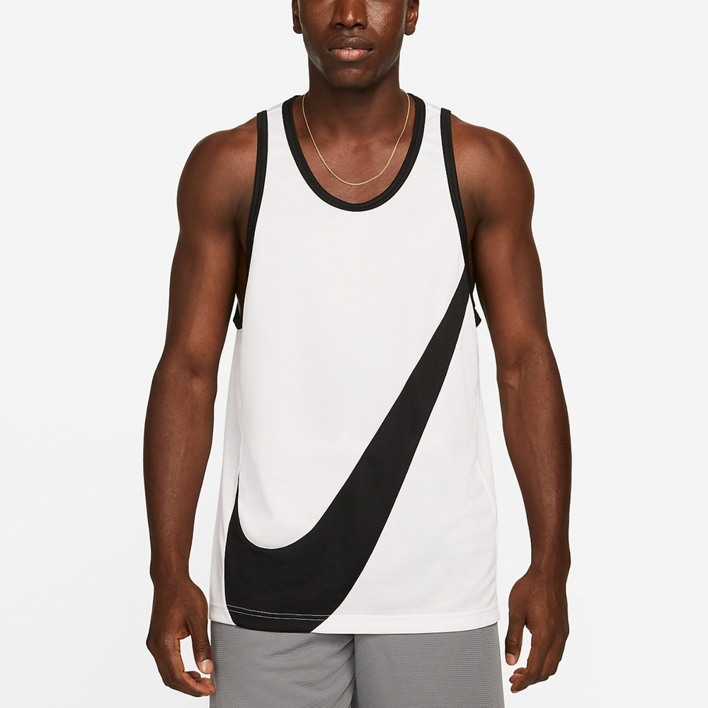 Nike Casual Sportswear Men’s White+Black Crew Neck Moderate