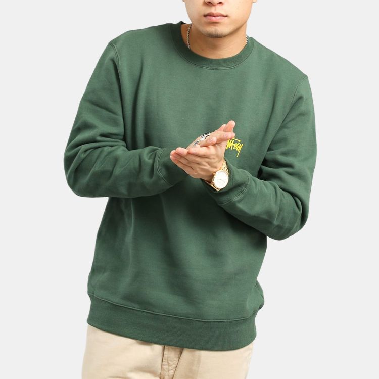 Худи Stussy Basic Crew hoodie (черный) — фото 10