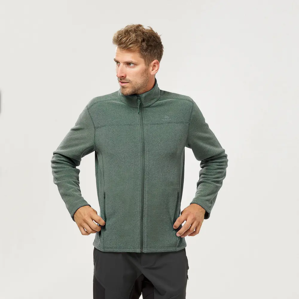DECATHLON MH100 QUECHUA Fleece Clothing Men’s Light Olive/Dark Green
