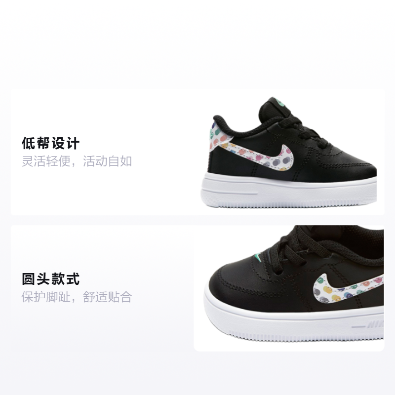 Кроссовки Nike Air Force 1 18 Print (черно-белые) — фото 2