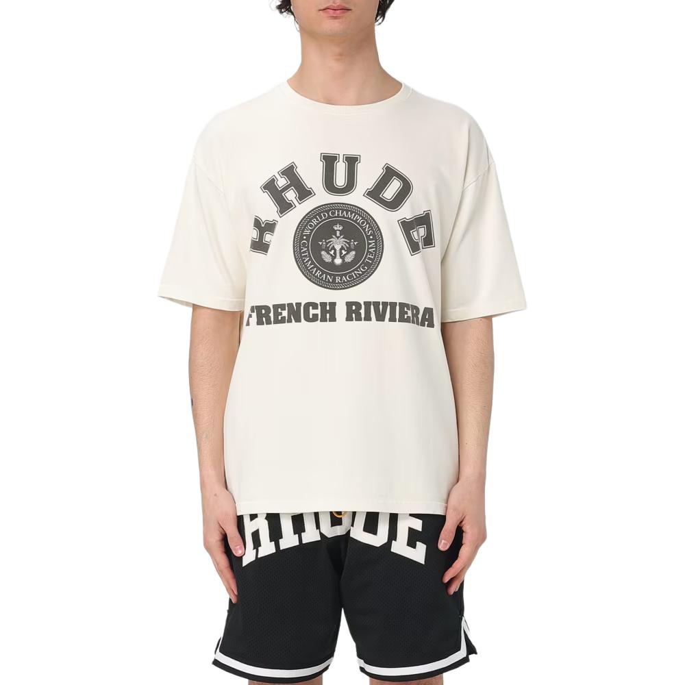 Мужская футболка RHUDE (белая) — фото 3