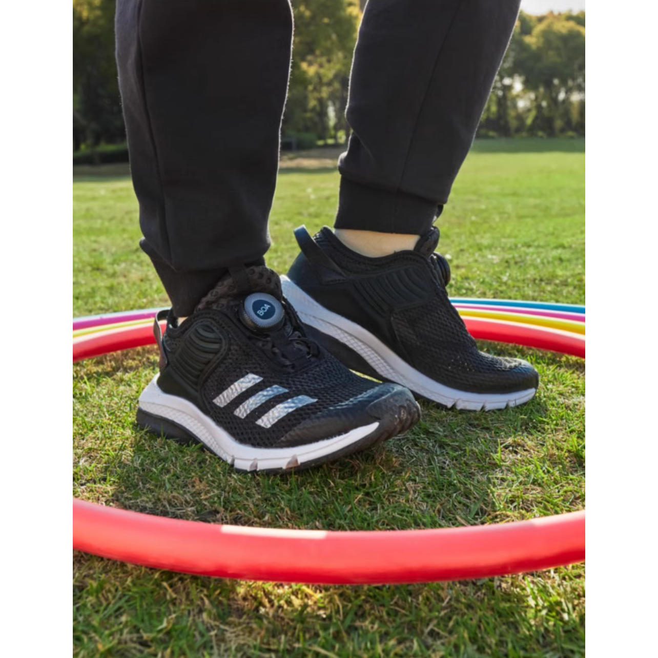 Детские кроссовки adidas Activeflex Boa K (черно-белые) — фото 3