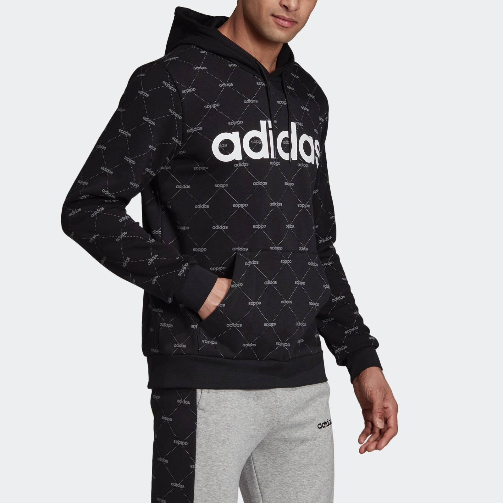 Мужская куртка adidas neo M CORE FAV HDY (черная) — фото 5