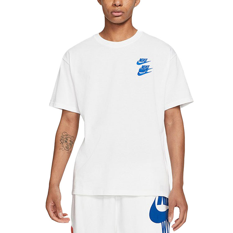 Мужская футболка Nike Sportswear World Tour (белая) — фото 4