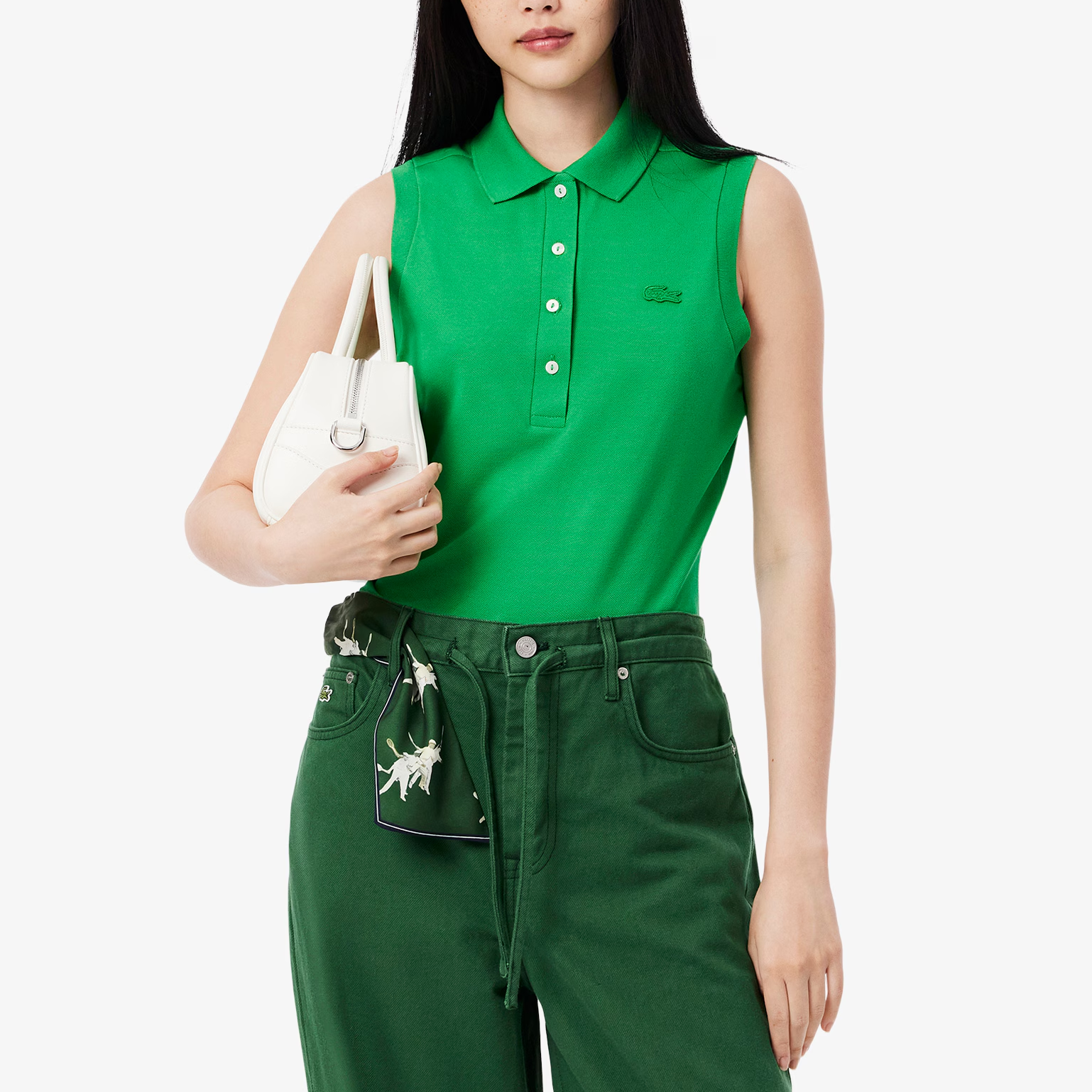 Женская футболка LACOSTE (белая) — фото 8