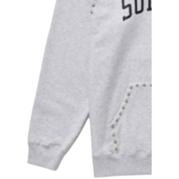 Худи Supreme FW18 Studded Hooded Sweatshirt Ash Grey (серое) — фото 5