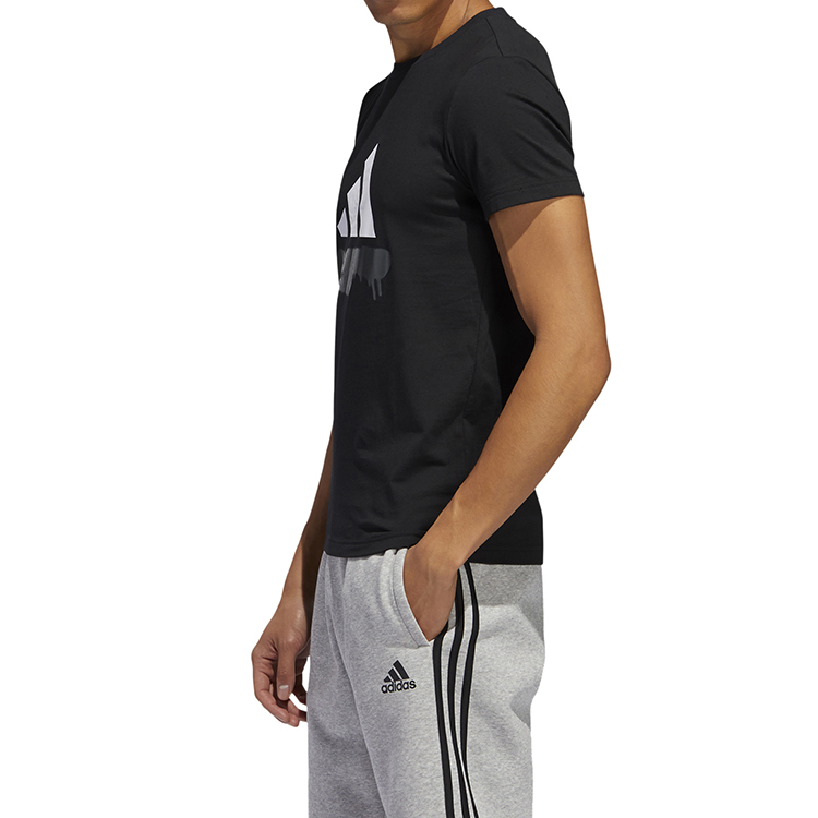 Мужская футболка adidas T (черная) — фото 4
