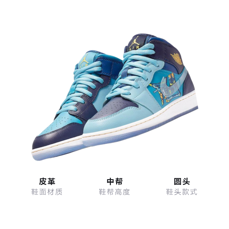 Кроссовки Jordan Air Jordan 1 Mid Fly (синий) — фото 3