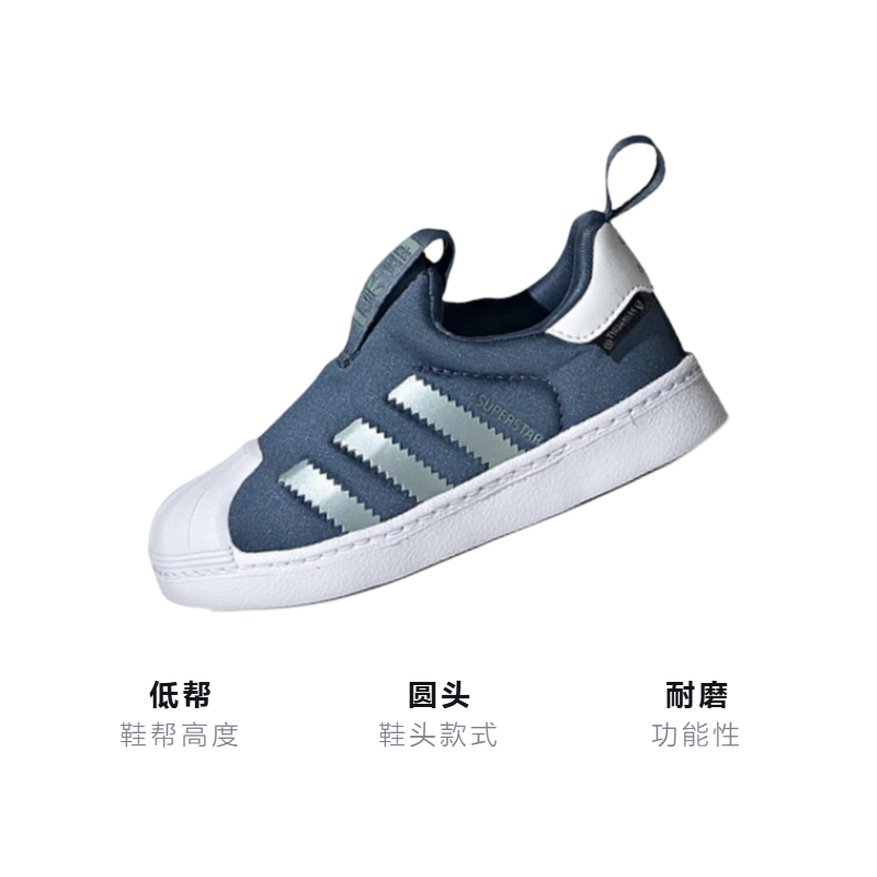 Слипоны adidas Originals 360 I (синие) — фото 2