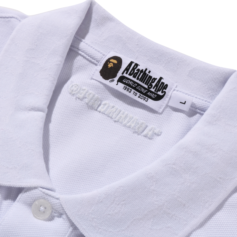 Мужская футболка-поло A BATHING APE FW25 (черная) — фото 4