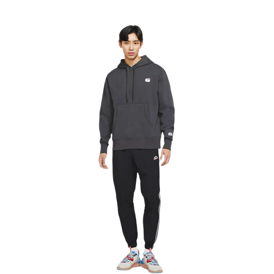 Мужское худи Nike Airmoji Sportswear Logo (серое) — фото 3