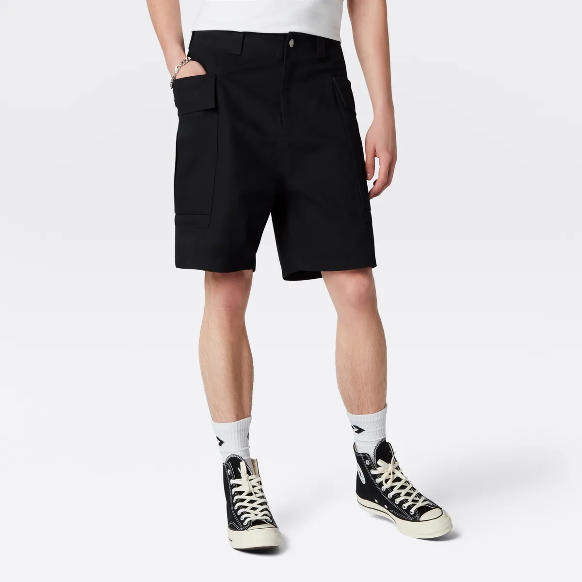Мужские шорты Converse Cargo Short (черные) — фото 6