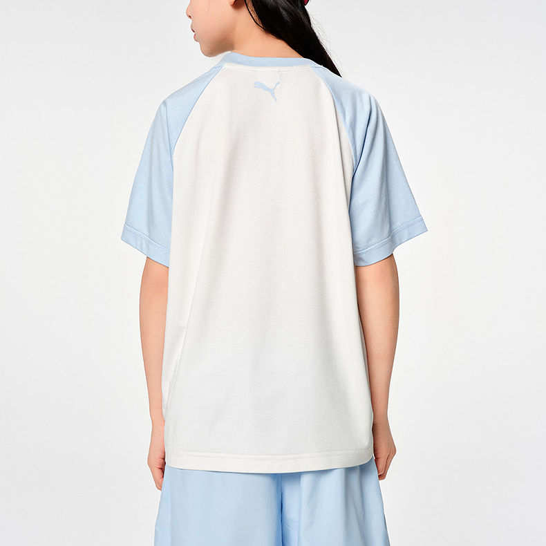 Унисекс футболка PUMA SportstyleTyounglogo (светло-голубой) — фото 5