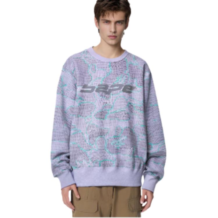 Мужское худи A BATHING APE A BATHING APE BAPE Text Code Camo Crewneck (зеленый камуфляж) — фото 10