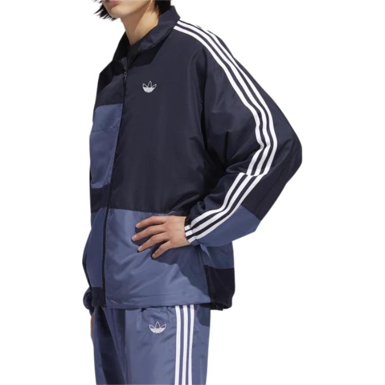 Мужская куртка adidas originals ASYMM Spirit Oversized (темно-синяя) — фото 4
