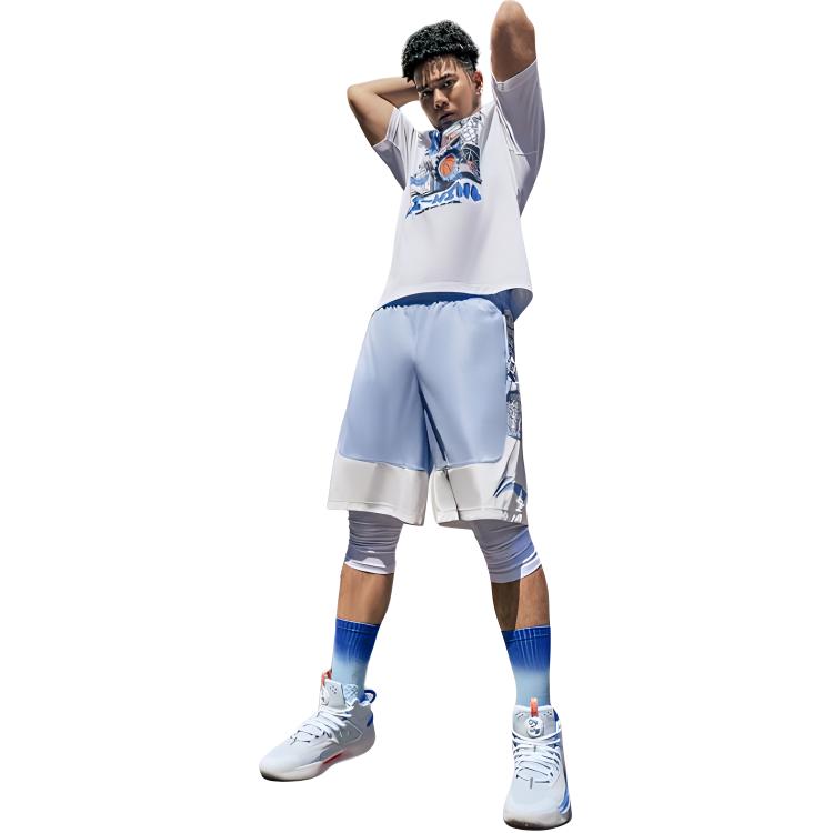Li Ning Shorts Men’s Clear Sky Blue Ivory