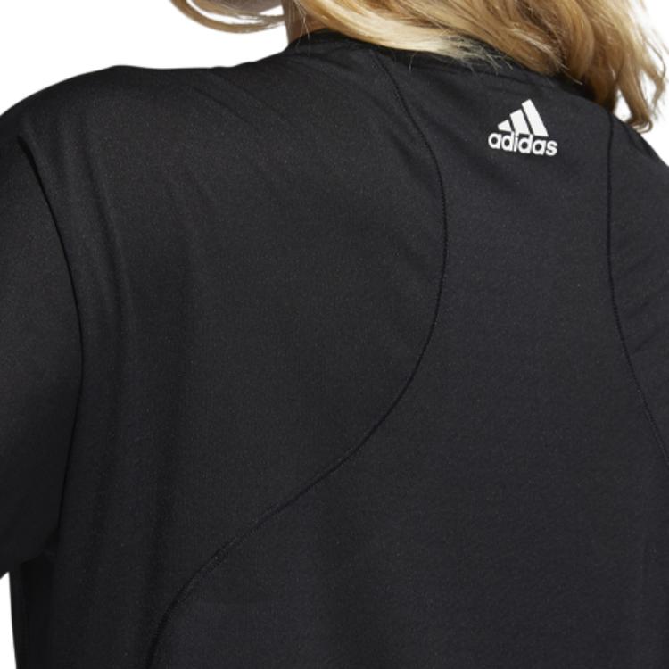 Женская футболка adidas для йоги (черная) — фото 5