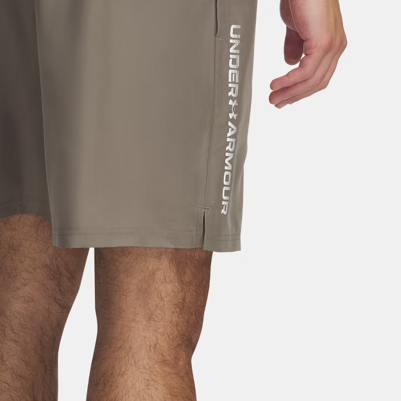 Under Armour TechWOVEN Wordmark Sports Shorts Men’s Taupe