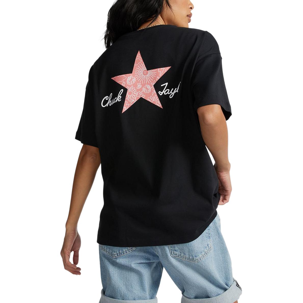 Женская футболка Converse Star Logo (черная) — фото 4
